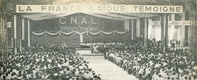 1960Le 19 juin, la FOL 07 envoie 172 délégataires à Paris pour participer à la manifestation contre la loi Debré qui prononceront le Serment de Vincennes.